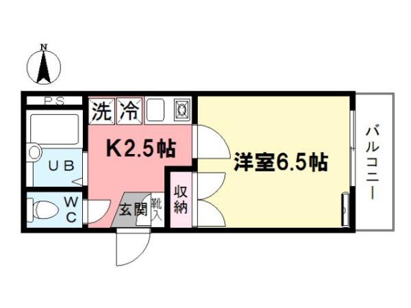 EXIVE西荻(1K/2階)の間取り写真