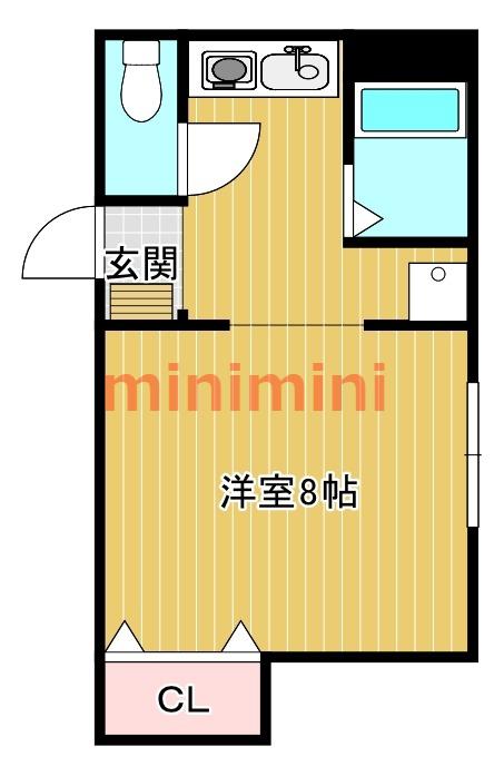 TS SQUEARE AKUTAGAWA(1K/3階)の間取り写真