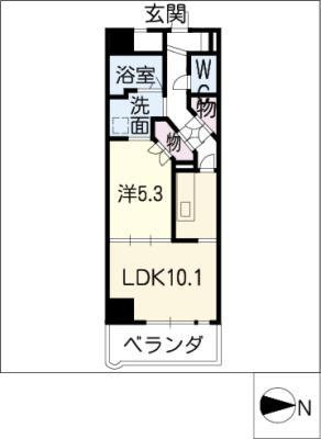 グランドステージ丸の内(1LDK/6階)の間取り写真
