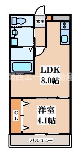 ESCALA四條畷(1LDK/2階)の間取り写真