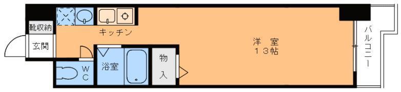 グランアルブル勝山(ワンルーム/7階)の間取り写真
