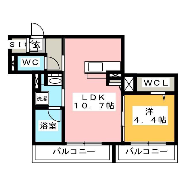 リオリエント安宅(1LDK/1階)の間取り写真