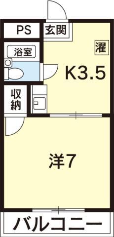 セグラ住吉(1K/2階)の間取り写真