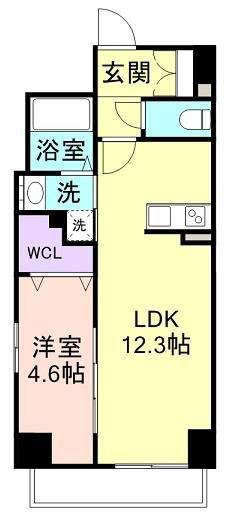 NEXTAGE吉田(1LDK/5階)の間取り写真