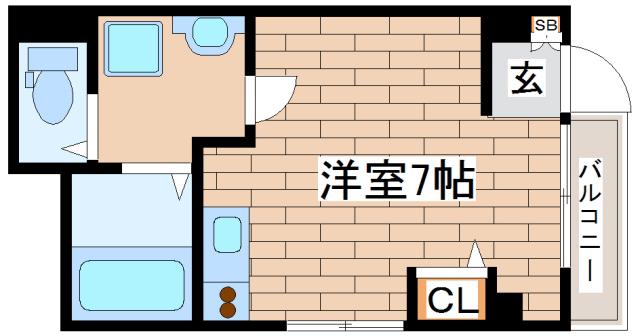 レガーロ雲井(ワンルーム/4階)の間取り写真