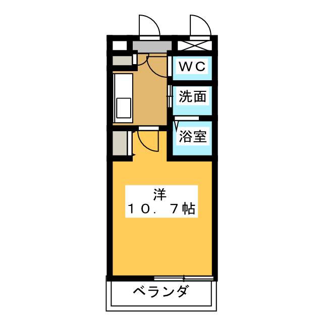 久々利ハイツA(1K/1階)の間取り写真
