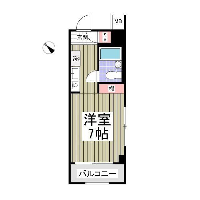 ファインスクエア鴨志田II(ワンルーム/2階)の間取り写真