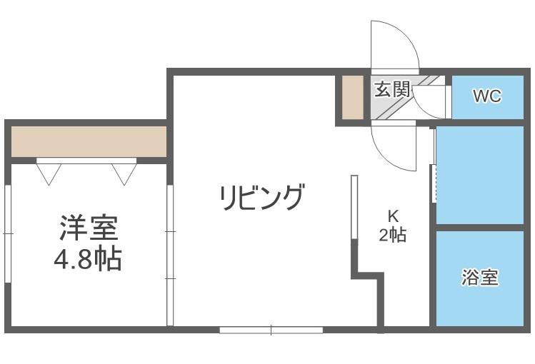 TONY TOWER KITAHIROSHIMA(1LDK/2階)の間取り写真