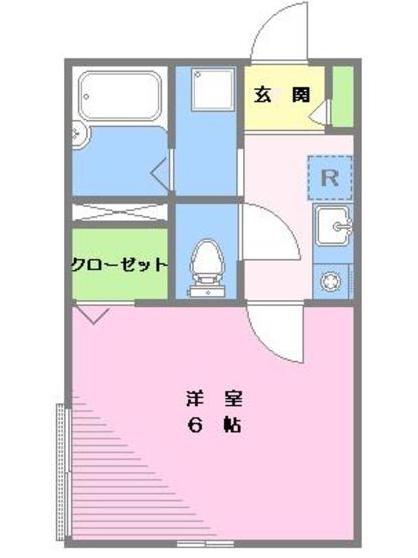 ウエストコート(1K/1階)の間取り写真