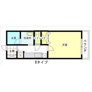 グレイスNF(1K/2階)の間取り写真