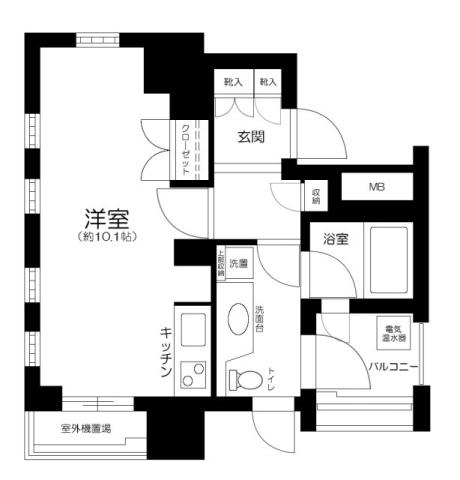 シティハウス代々木(ワンルーム/3階)の間取り写真