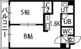セントポーリア七番館(1LDK/8階)の間取り写真