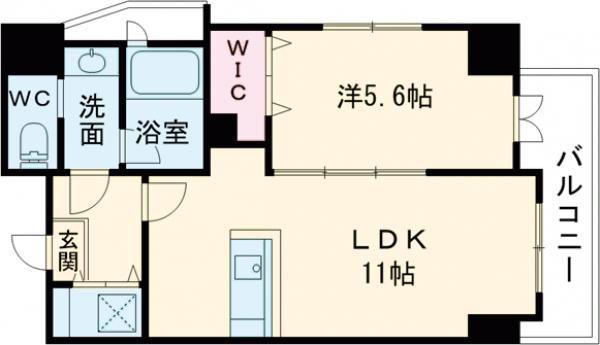 GRACE HAPISA 西小倉 RESIDENCE(1LDK/4階)の間取り写真