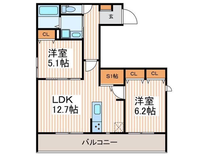 ロイヤルオークアネックス(2SLDK/2階)の間取り写真