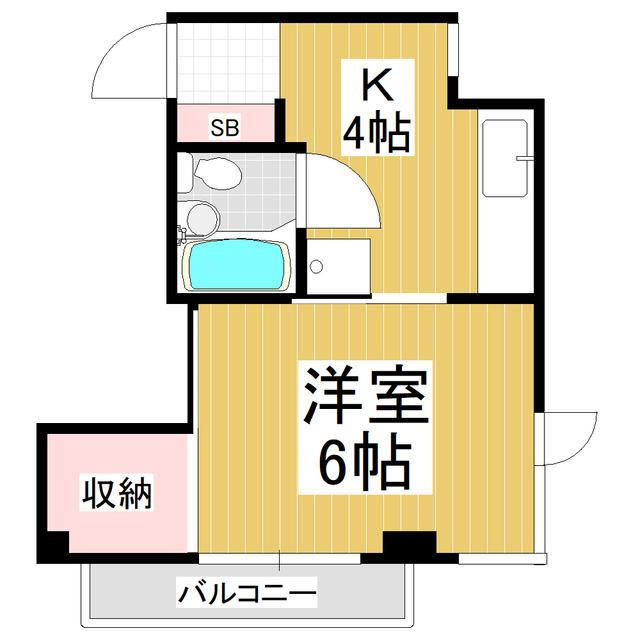 マンションTOMO(1K/3階)の間取り写真