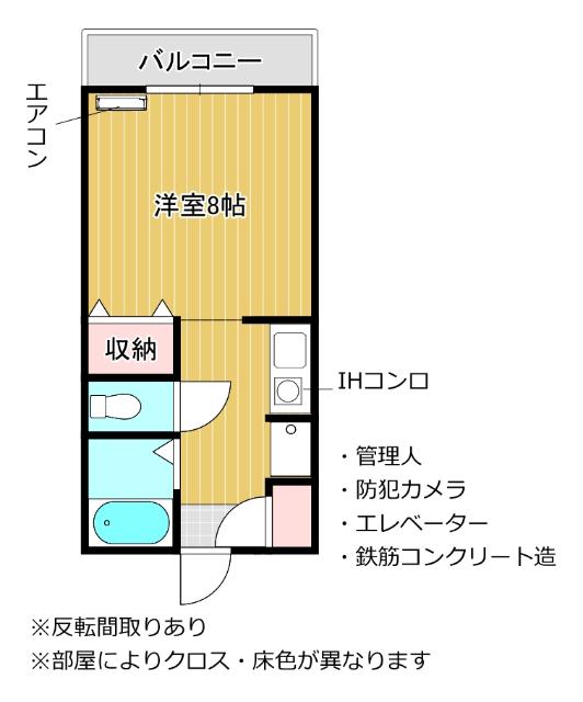 パークアベニュー椎木(1K/3階)の間取り写真