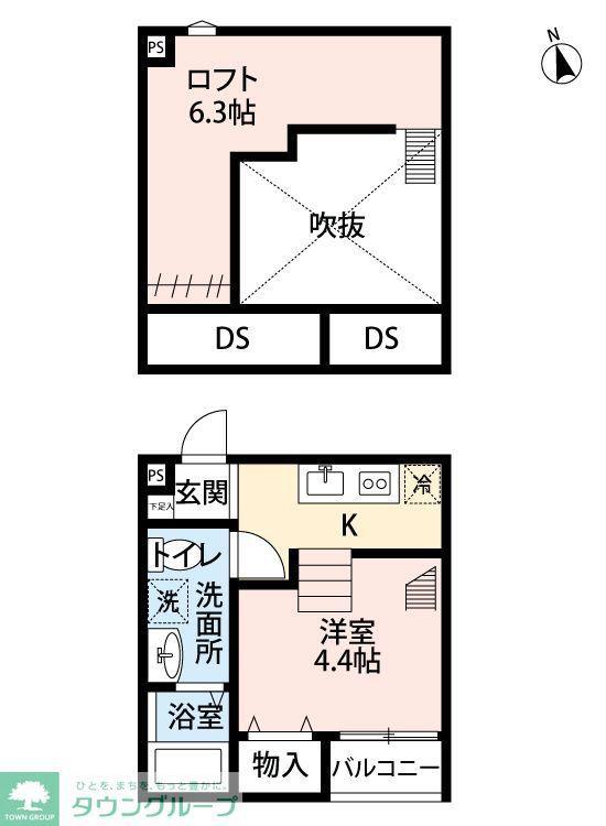 INFINITY東大宮(ワンルーム/1階)の間取り写真