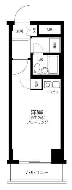 藤和シティコープ国分寺(ワンルーム/4階)の間取り写真