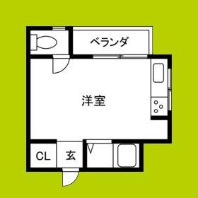 矢田4丁目(ワンルーム/2階)の間取り写真