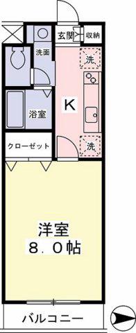 アリアファーレ白糸台(1K/3階)の間取り写真