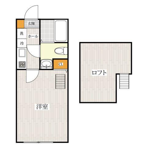 BEST STAGE GARDEN 鶴瀬東(1K/2階)の間取り写真