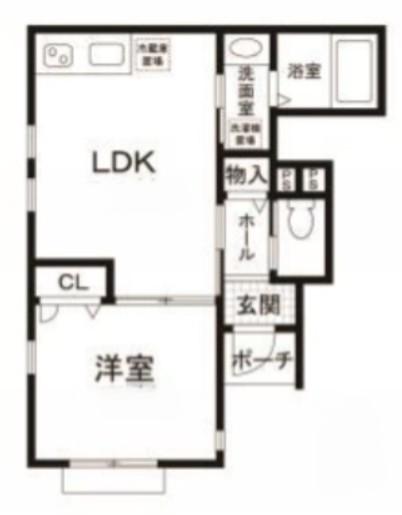 フローラ亀戸(1LDK/1階)の間取り写真