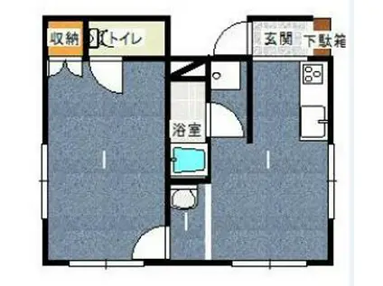 パークタウン安中(1LDK/1階)の間取り写真