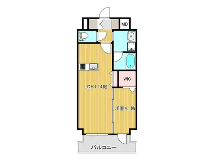 グレースコート新道(1LDK/6階)の間取り写真