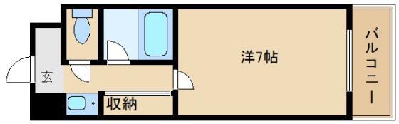 アネックス木の国(1K/5階)の間取り写真