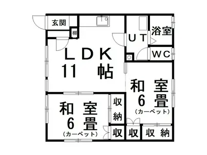 小沢マンション(2LDK/2階)の間取り写真