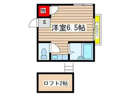 サンシャトー和光(ワンルーム/1階)の間取り写真