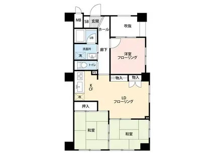 和光小幡マンション(3LDK/4階)の間取り写真