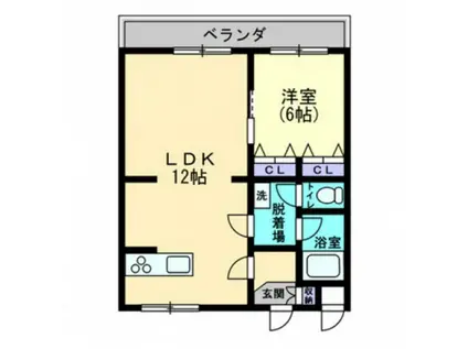 ヨシミマンション(1LDK/3階)の間取り写真