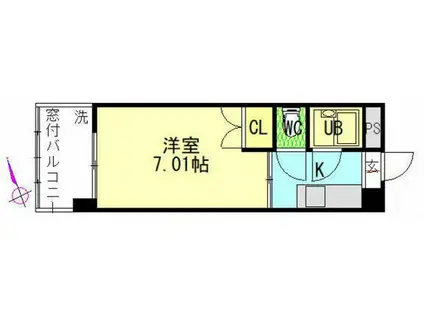 第3柴田ビル(1K/6階)の間取り写真