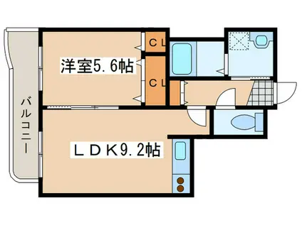 イデアル福住(1LDK/4階)の間取り写真