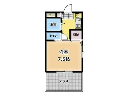 エクセル御幸(1K/1階)の間取り写真