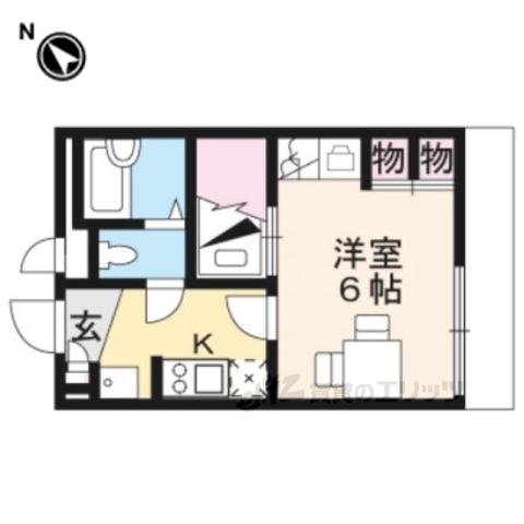 レオパレス湖畔平(1K/2階)の間取り写真