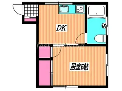 三協ビル(1DK/3階)の間取り写真