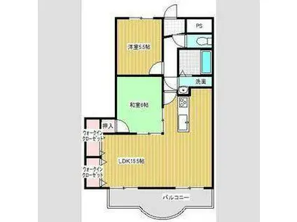プラムスクエア(2LDK/3階)の間取り写真