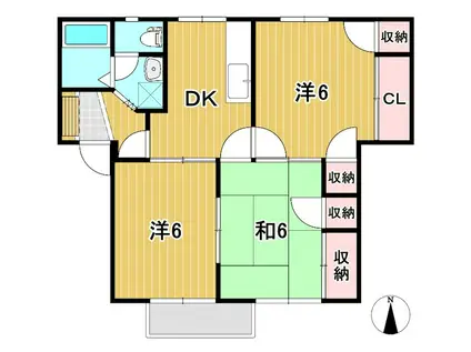サニーヒル(3DK/2階)の間取り写真