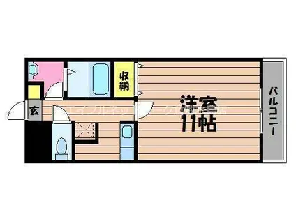 総社駅前ビル(1K/3階)の間取り写真