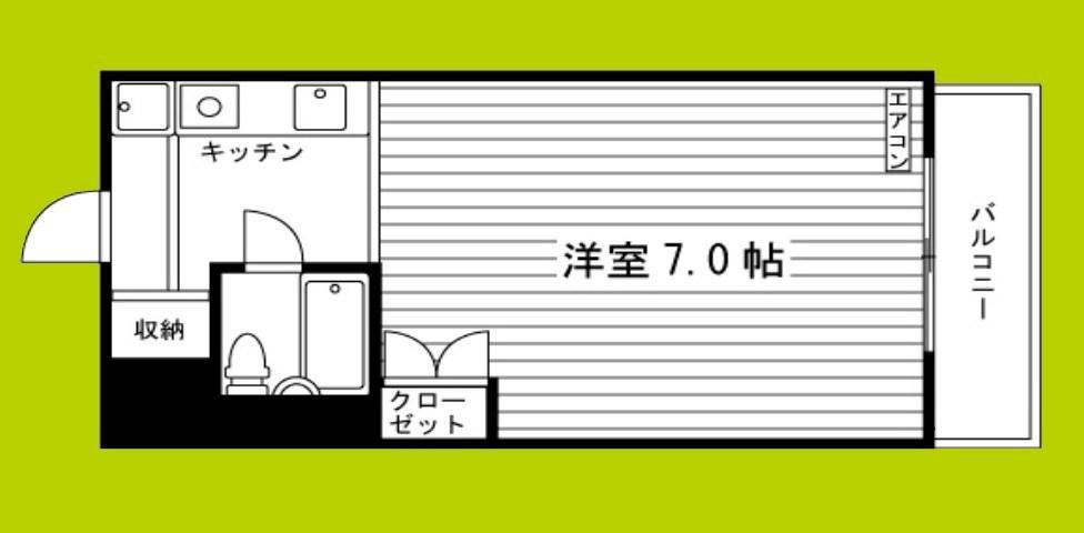 メーベルハイツA(1K/3階)の間取り写真