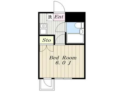 インベストメント忠生(1K/2階)の間取り写真