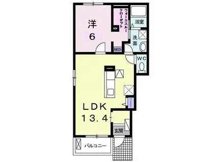 サン・ラザール(1LDK/1階)の間取り写真