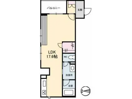 シャーメゾンステージ新山口駅前 A棟(ワンルーム/3階)の間取り写真