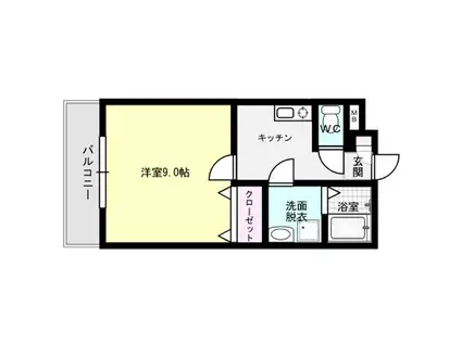 ガーデナーズ那珂川II(1K/1階)の間取り写真