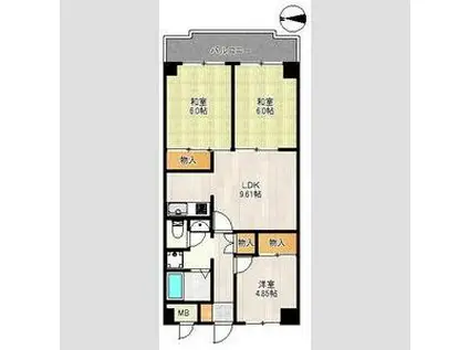 グランドメゾン浅田I(3LDK/3階)の間取り写真