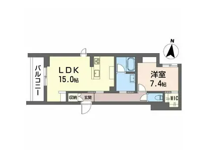 ALFLAT梅田町(1LDK/2階)の間取り写真
