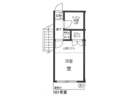 寺尾サイトーレオハウス(ワンルーム/1階)の間取り写真