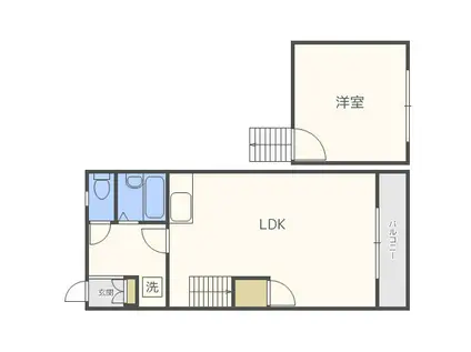 ジュネス小笹(1LDK/1階)の間取り写真